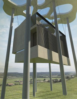 Suspended Writer’s Cabin